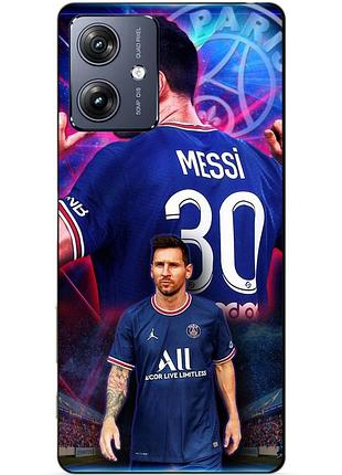 Силіконовий чохол бампер для motorola moto g54 power з малюнком мессі псж messi
