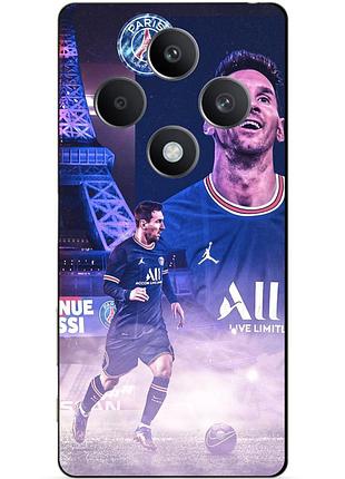 Силіконовий чохол бампер для oppo reno 12fs з малюнком messi psg мессі