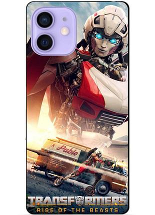 Силиконовый чехол бампер для iphone 12 с рисунком арси трансформеры