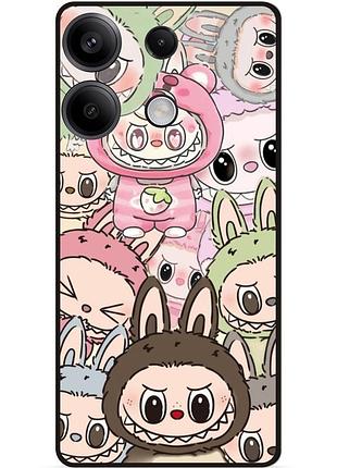 Силіконовий чохол бампер для infinix note 40 pro (x6850) з малюнком labubu 5