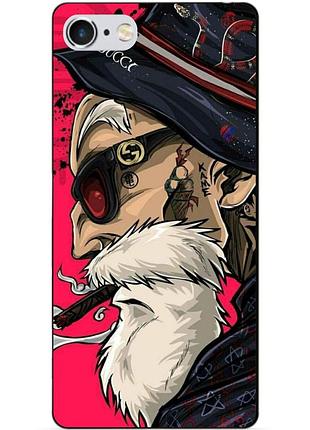 Силиконовый чехол бампер для iphone 6 с рисунком дед хипстер