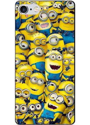 Силиконовый чехол бампер для iphone 6 с рисунком миньоны minion