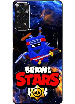 Силіконовий бампер чохол для xiaomi redmi note 11s / note 11 з героєм космічний бравл еш