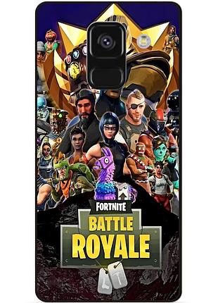 Чехол силиконовый бампер для samsung a8 plus с рисунком фортнайт fortnite