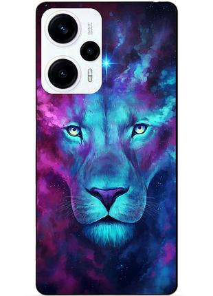 Силиконовый чехол бампер для xiaomi poco f5 с рисунком космический лев