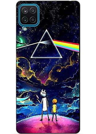 Силиконовый бампер чехол для samsung a22 с рисунком рик и морти rick and morty