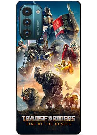Силиконовый чехол бампер для nokia g21 с картинкой звероботы трансформеры transformers