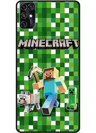 Силіконовий чохол бампер для zte blade v2020 smart стів minecraft кріпер майнкрафт