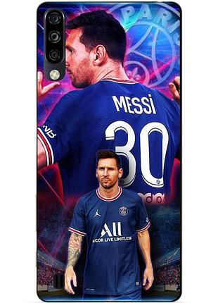Чехол силиконовый бампер для zte blade a7 2020 с рисунком месси псж messi