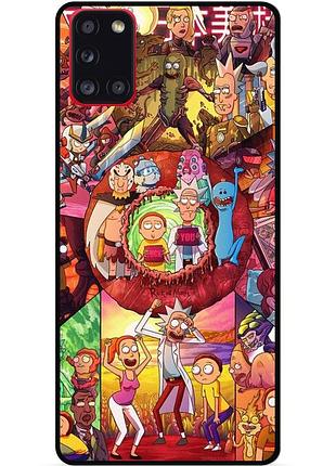 Силиконовый чехол бампер для samsung m51 с картинкой rick and morty рик и морти