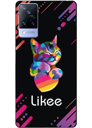 Силіконовий бампер чохол для vivo v21 з малюнком likee