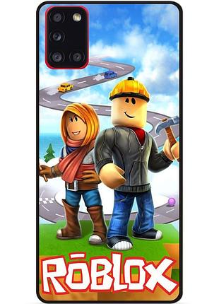 Силіконовий чохол бампер для samsung a71 з картинкою roblox роблокс