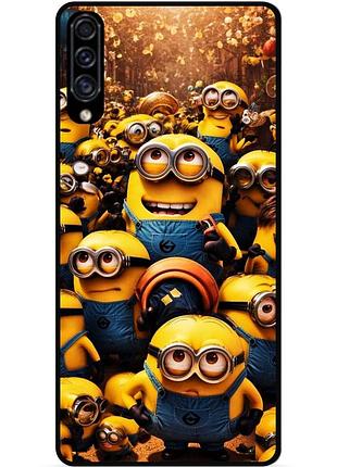 Силиконовый бампер чехол для samsung a10 с картинкой minion миньоны