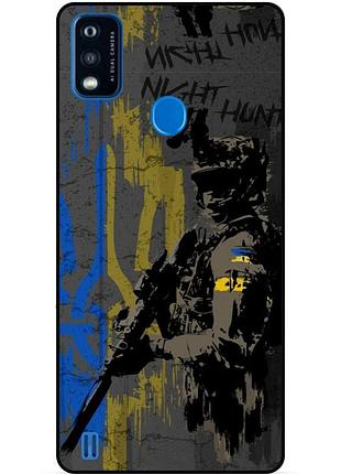 Силіконовий чохол бампер для zte blade a51 з малюнком зсу україна night hunter