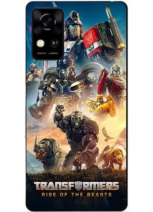 Чехол силиконовый бампер для zte blade a31 с картинкой звероботы трансформеры transformers