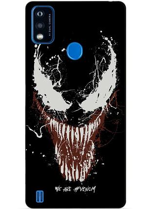 Чехол силиконовый бампер для zte blade a51 с рисунком веном venom