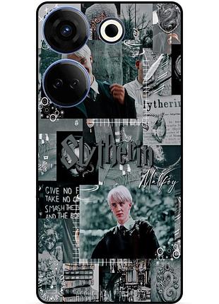 Чехол силиконовый бампер для tecno camon 20 pro с рисунком slytherin слизерин драко малфой гарри поттер harry