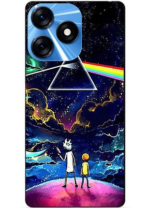 Силіконовий чохол бампер для tecno spark 10 з малюнком рік і морті rick and morty