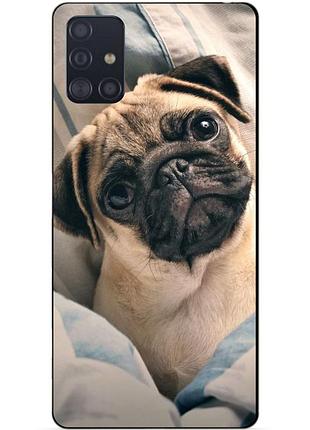Силіконовий чохол бампер для samsung a71 з малюнком фото мопс