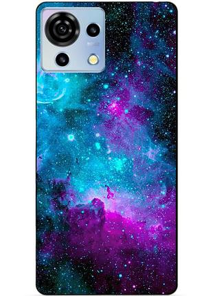 Чехол силиконовый бампер для zte blade v50 vita с рисунком галактика космос