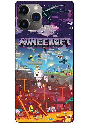 Силіконовий чохол бампер для iphone 11 pro max гра minecraft майнкрафт