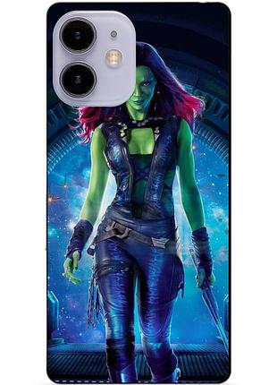Силиконовый чехол бампер для iphone 11 с рисунком гамора стражи галактики gamora