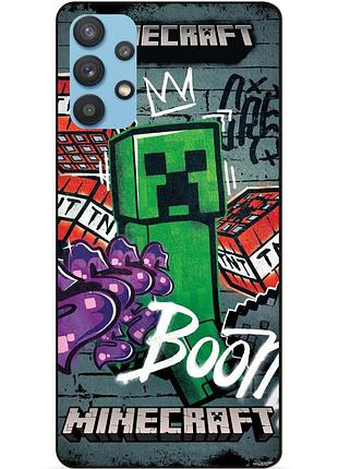 Силіконовий чохол бампер для samsung a72 з малюнком майнкрафт minecraft