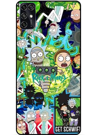 Силіконовий чохол бампер для zte blade v2020 smart з малюнком rick and morty рік і морті