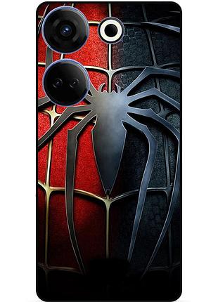 Чехол силиконовый бампер для tecno camon 20 pro с рисунком человек паук spider man
