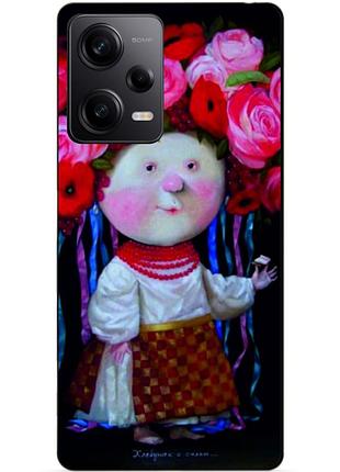 Силиконовый чехол бампер для xiaomi redmi note 12 pro 5g с рисунком украиночка гапчинская