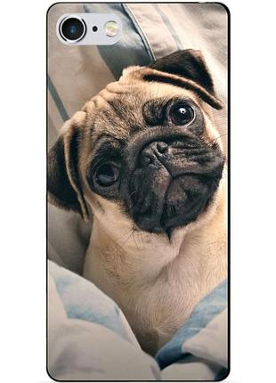 Силиконовый чехол бампер для iphone 6 с рисунком фото мопс