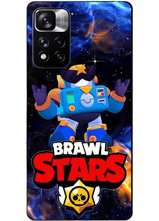 Силиконовый чехол бампер для xiaomi redmi note 11 pro plus 5g с героем космический бравл вольт