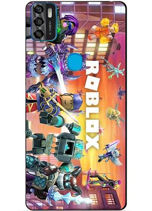 Чехол силиконовый бампер для zte blade a7s с картинкой роблокс roblox
