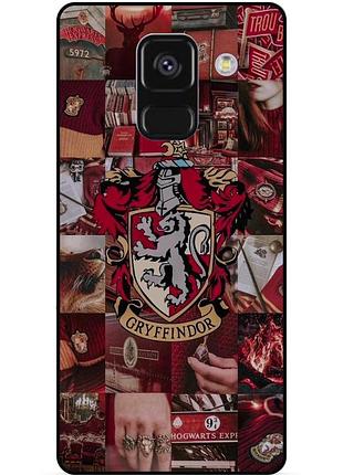 Чехол силиконовый бампер для samsung a8 plus с рисунком гриффиндор gryffindor гарри поттер harry potter