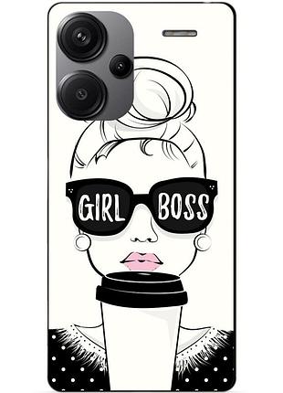 Чехол силиконовый бампер для xiaomi redmi note 13 pro plus 5g с рисунком girl boss