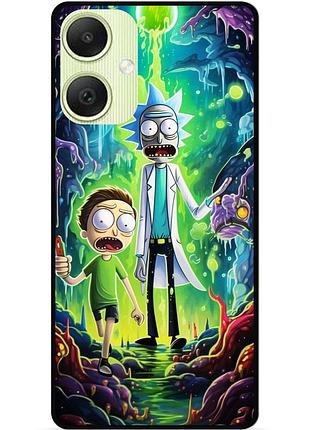 Силіконовий чохол бампер для samsung a04 з малюнком рік і морті rick and morty
