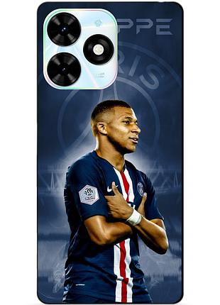 Силіконовий бампер чохол для tecno spark 20 pro з малюнком мбаппе псж mbappe