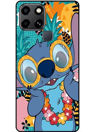 Чехол силиконовый бампер для infinix smart 6 с рисунком стич stitch