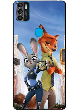 Чехол силиконовый бампер для zte blade a7s с рисунком джуди зверополис zootopia