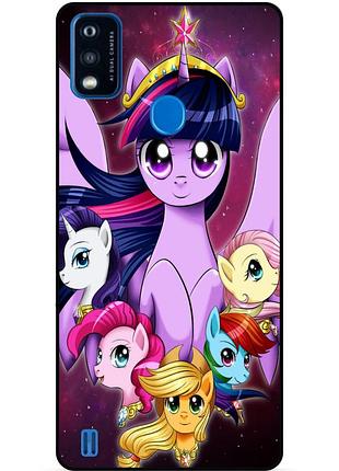 Чехол силиконовый бампер для zte blade a51 с рисунком пони my little pony