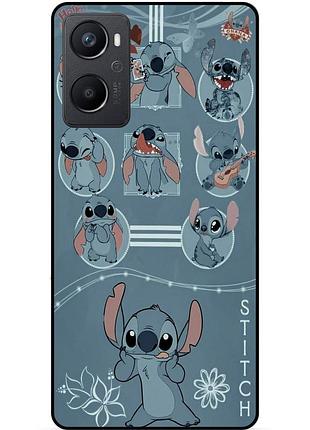 Силиконовый бампер чехол для oppo a96 с картинкой стич stitch