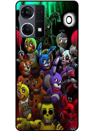 Силіконовий бампер чохол для oppo reno 7 з малюнком freddy фредді аніматроніки