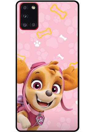 Чехол силиконовый для samsung m51 с рисунком скай щенячий патруль