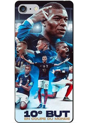 Силіконовий бампер чохол для iphone 6 plus з малюнком мбаппе франція mbappe