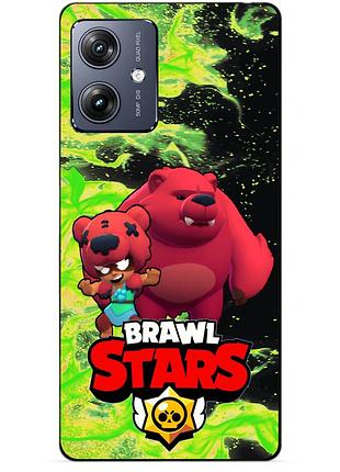 Силиконовый чехол бампер для motorola moto g54 с героем бравл нита мишка