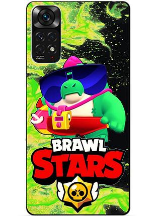 Силиконовый чехол бампер для xiaomi redmi note 11s / note 11 с героем бравл базз