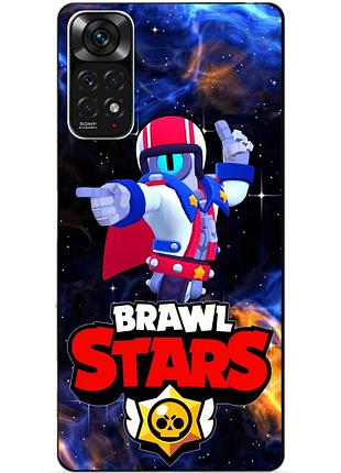 Силиконовый чехол бампер для xiaomi redmi note 11s / note 11 с героем космический бравл стью