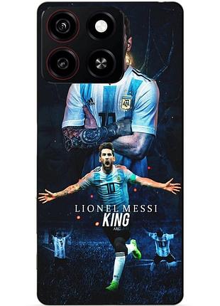 Чехол силиконовый бампер для zte blade a35 с рисунком messi аргентина месси