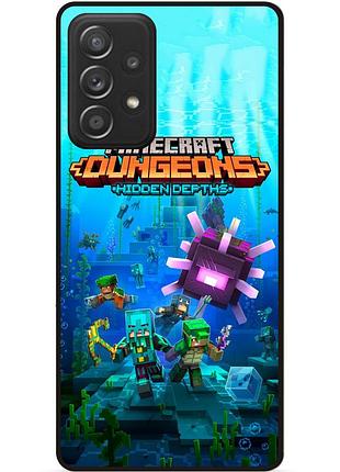 Чехол силиконовый бампер для samsung a32 с рисунком майнкрафт minecraft