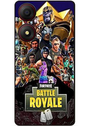 Чехол силиконовый бампер для zte blade a34 с рисунком фортнайт fortnite